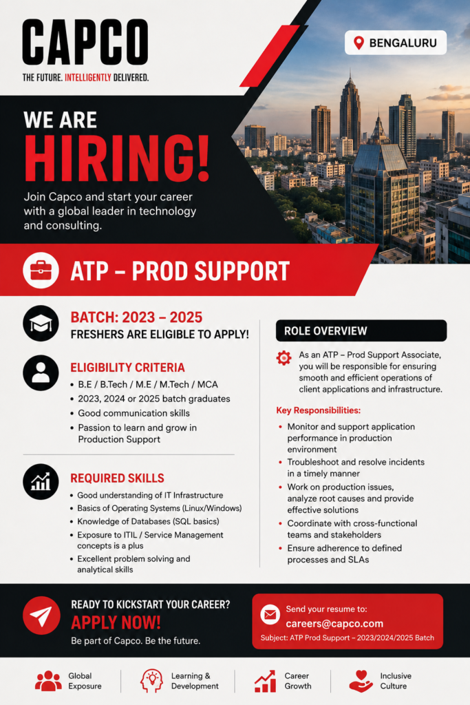 Capco Bangalore jobs