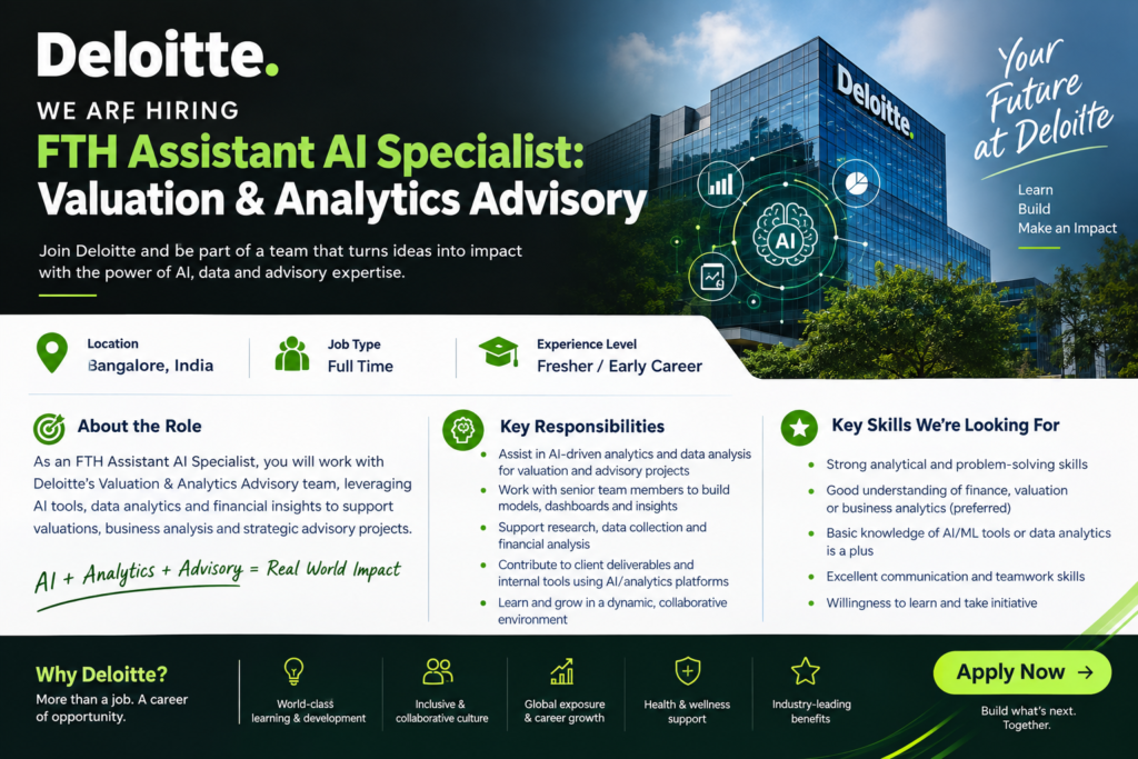 Deloitte FTH Assistant AI Specialist