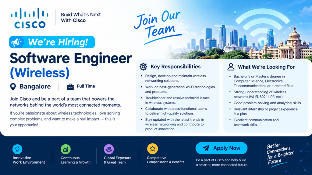 Cisco Software Engineer Wireless Bangalore