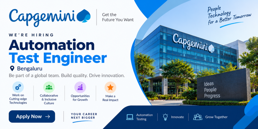 Capgemini Automation Test Engineer Job
