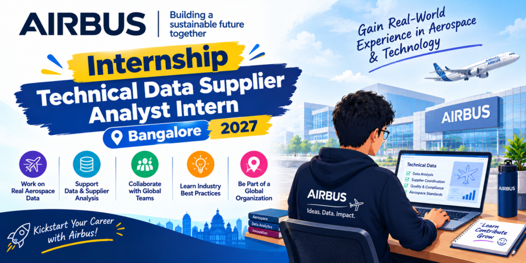 Airbus Internship Bangalore 2027: Technical Data Supplier Analyst Intern