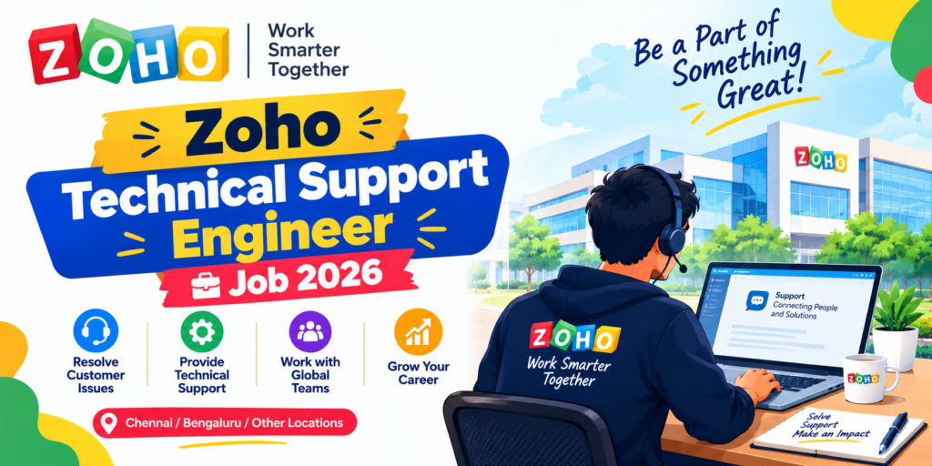 Zoho Technical Support Engineer Job 2026